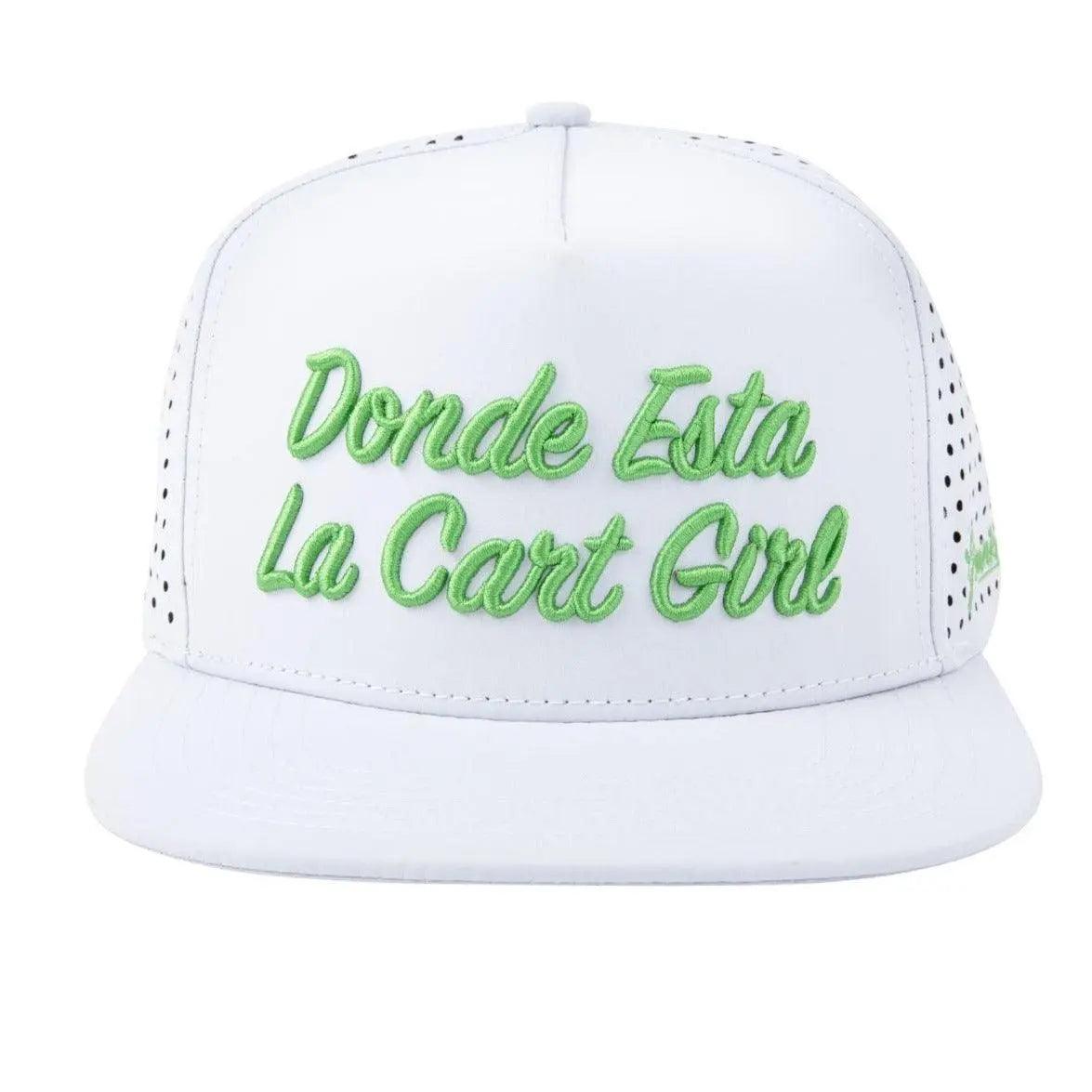 White Donde Esta La Cart Girl Hat