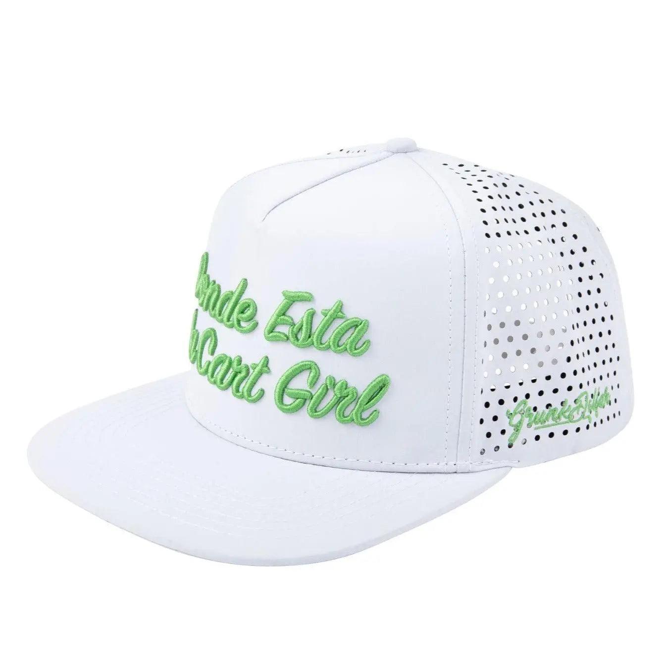 White Donde Esta La Cart Girl Hat