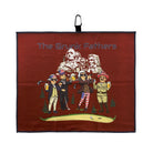 Display your passion for golf with the Grunk Dolfer Grunk Fathers Towel, showing four cartoon men in patriotic golf outfits holding drinks before Mount Rushmore—a fun, patriotic accessory for every golfer.