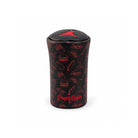 The Red Chunkman Barrel Fairway Wood Cover by Grunk Dolfer features playful burger, fries, and drink illustrations in black and red. “Grunk Dolfer” is written at the bottom in red with a red golfer silhouette above. Crafted from premium faux leather, this stylish headcover offers superior protection for your fairway wood.