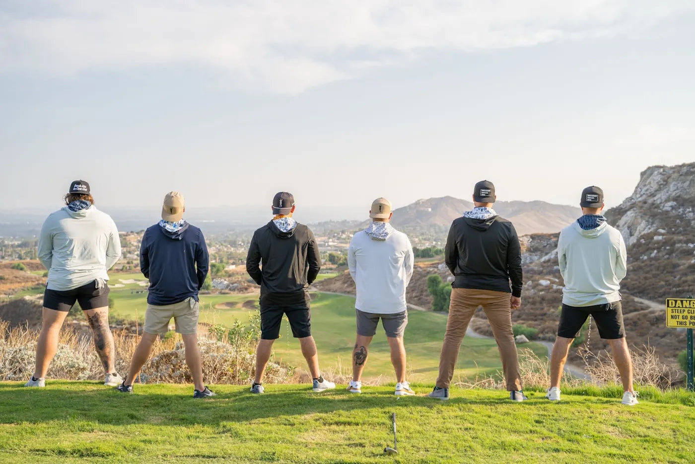 The Grunk crew lined up on the course